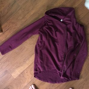 Asymmetrical zip up sweater